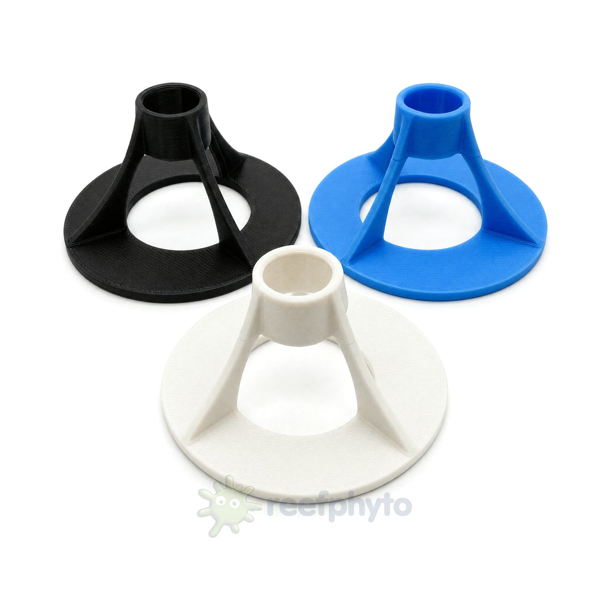 Reefphyto Coral Frag Rack Stand in black, sky blue and white