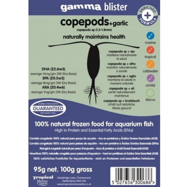 Frozen Gamma Copepods + Garlic - Reefphyto Ltd