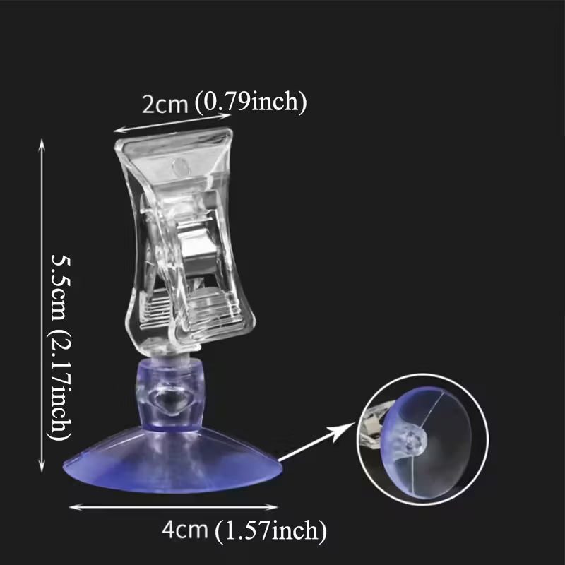 Aquarium Seaweed & Feeding Clip with Suction Cup