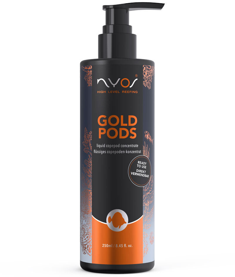 Nyos Goldpods 250ml liquid copepod concentrate bottle