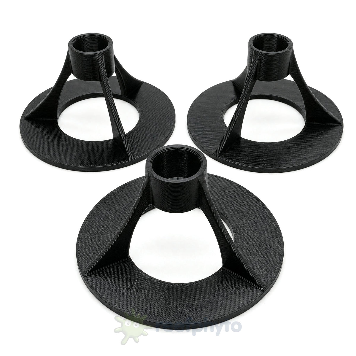 Reefphyto Coral Frag Rack Stand, 3D printed sandbed base, three black stands