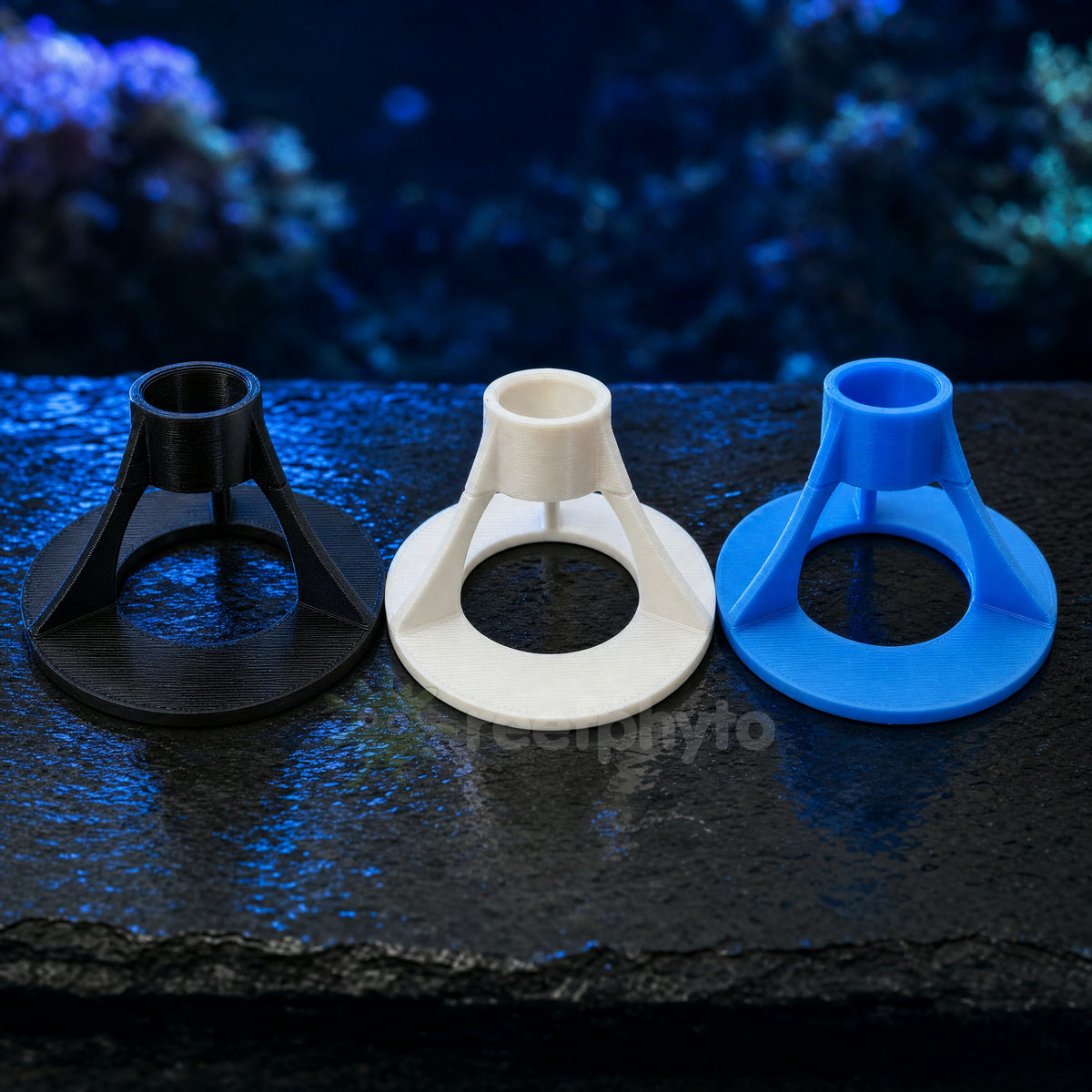Reefphyto Coral Frag Rack Stand colour options: black, white and sky blue