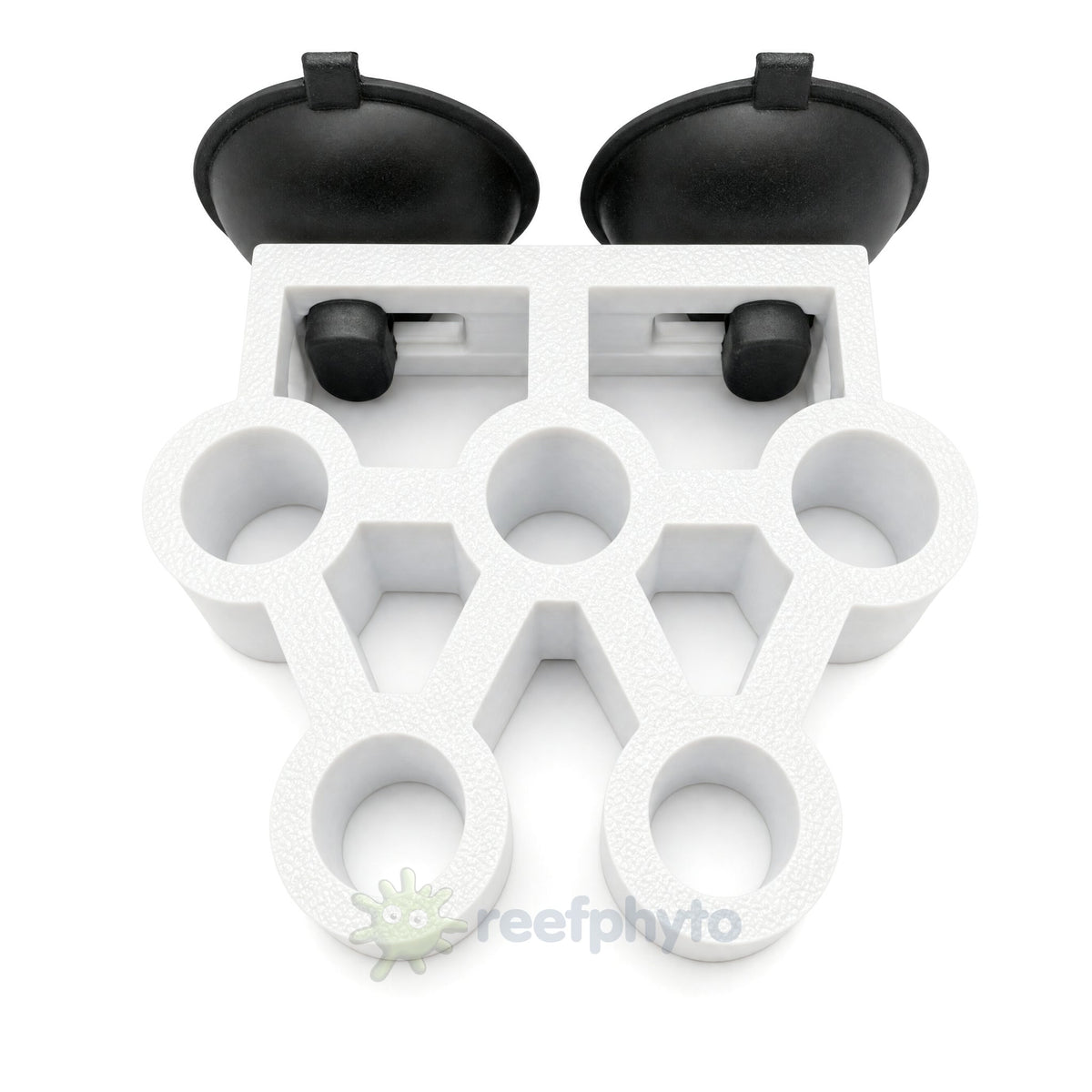 Reefphyto reef aquarium frag rack with suction mount, 3D printed, white