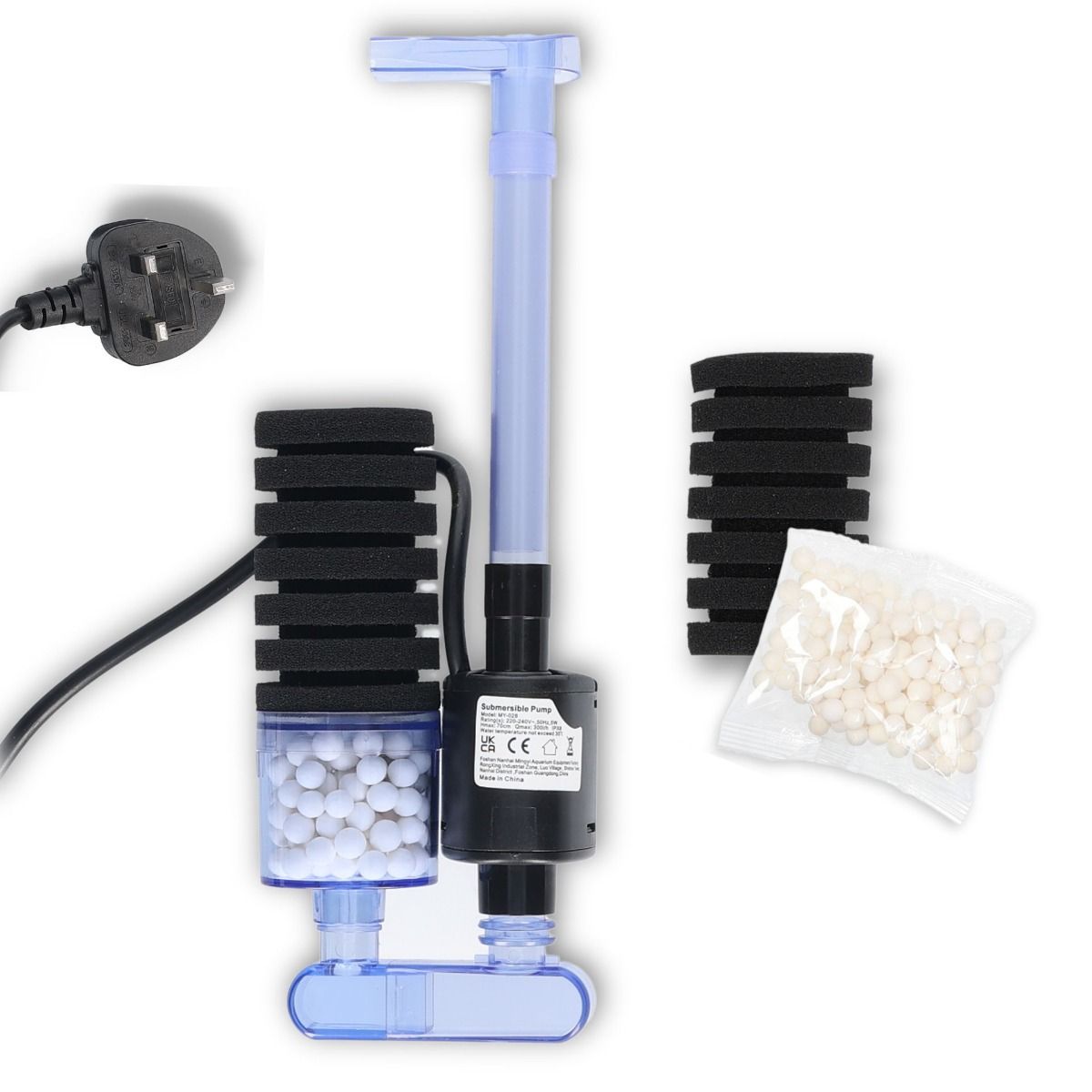 Aquarium Sponge Internal Bio Filter With Built In Pump - Reefphyto Ltd